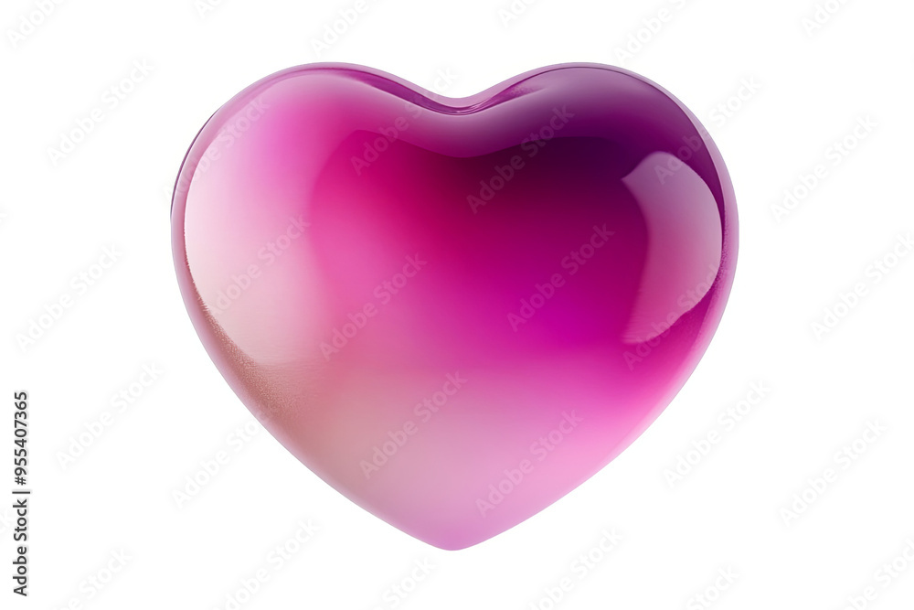 A glossy, pink heart shape with a gradient effect from light pink to dark pink. A glossy, pink heart shape with a gradient effect from light pink to dark pink.