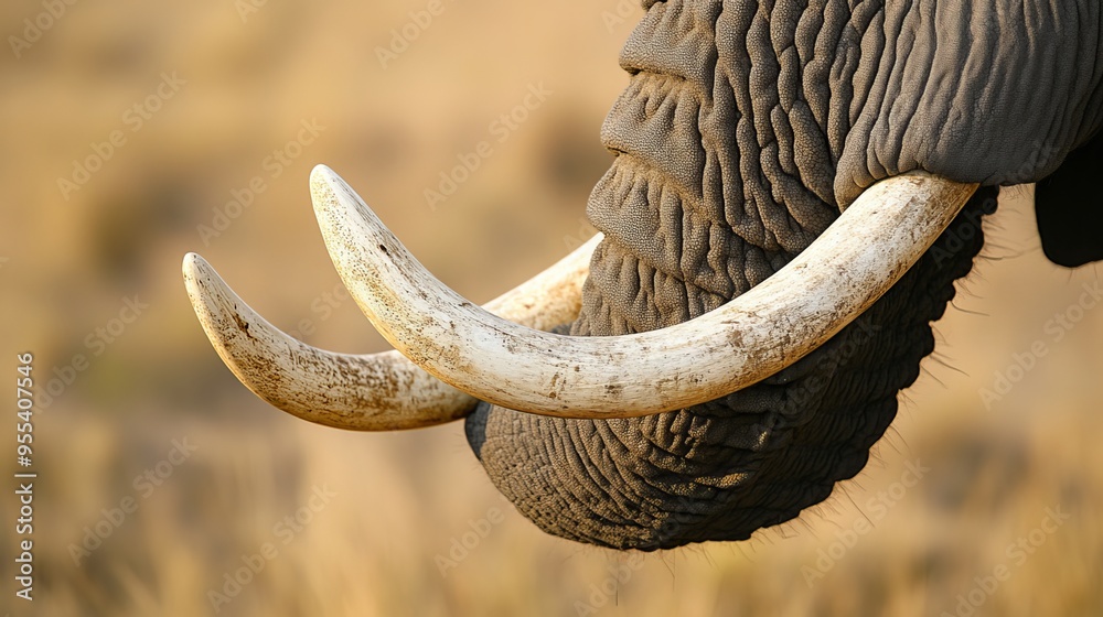 Elephant tusks are enlarged front teeth that extend outside the mouth ...