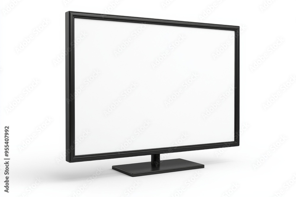 TV screen mockup on isolated background created with Generative AI TV screen mockup on isolated background created with Generative AI