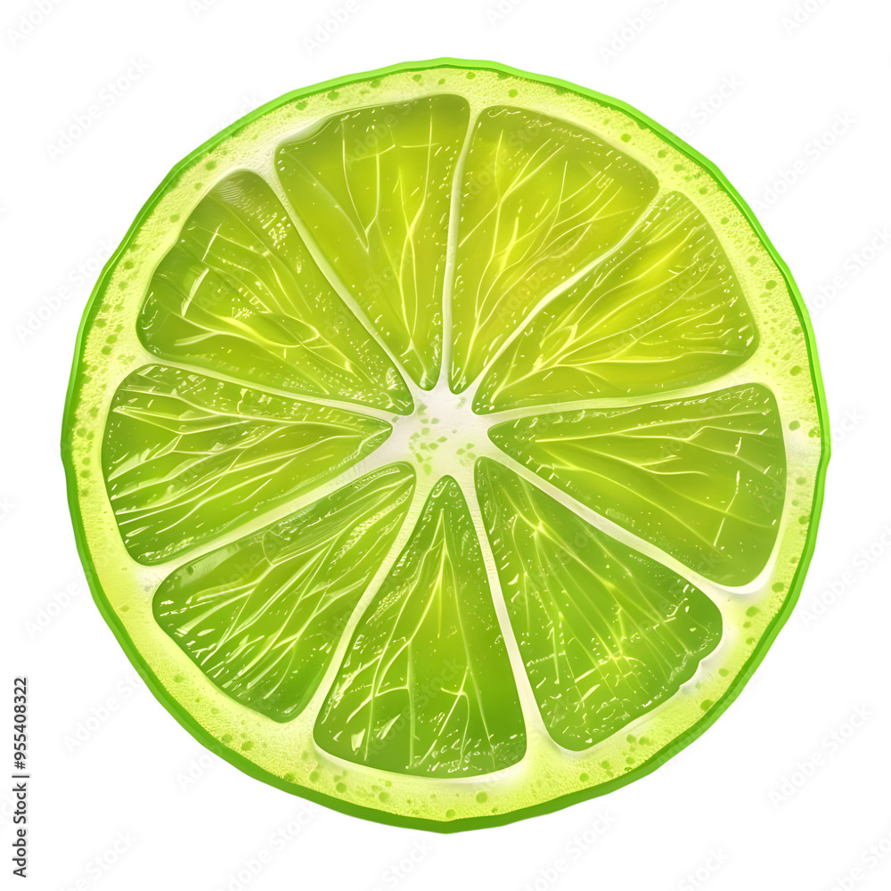 Green Lemon isolated on white background Green Lemon isolated on white background