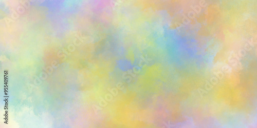 watercolor cloudy colorful abstract background colorful on paper texture, Color neon gradient abstract blurred watercolor grunge texture, Abstract bright and shinny lovely soft color watercolor.