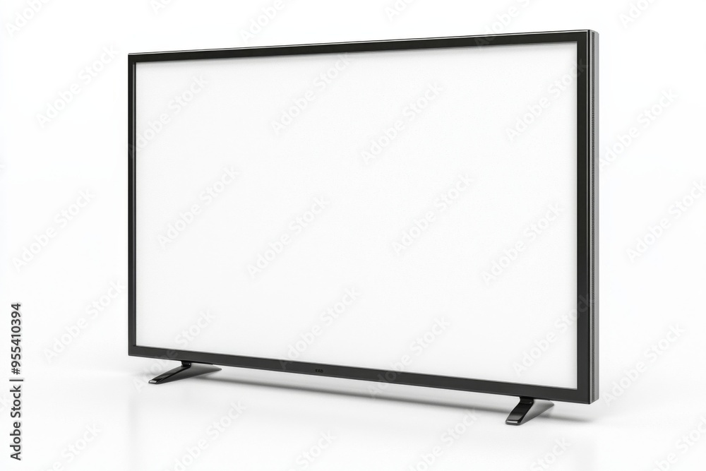 TV screen mockup on isolated background created with Generative AI TV screen mockup on isolated background created with Generative AI
