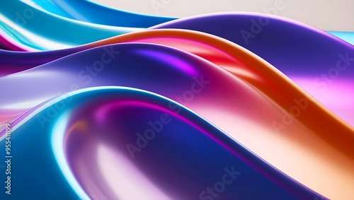 Abstract Colorful Fluid Wavy Background