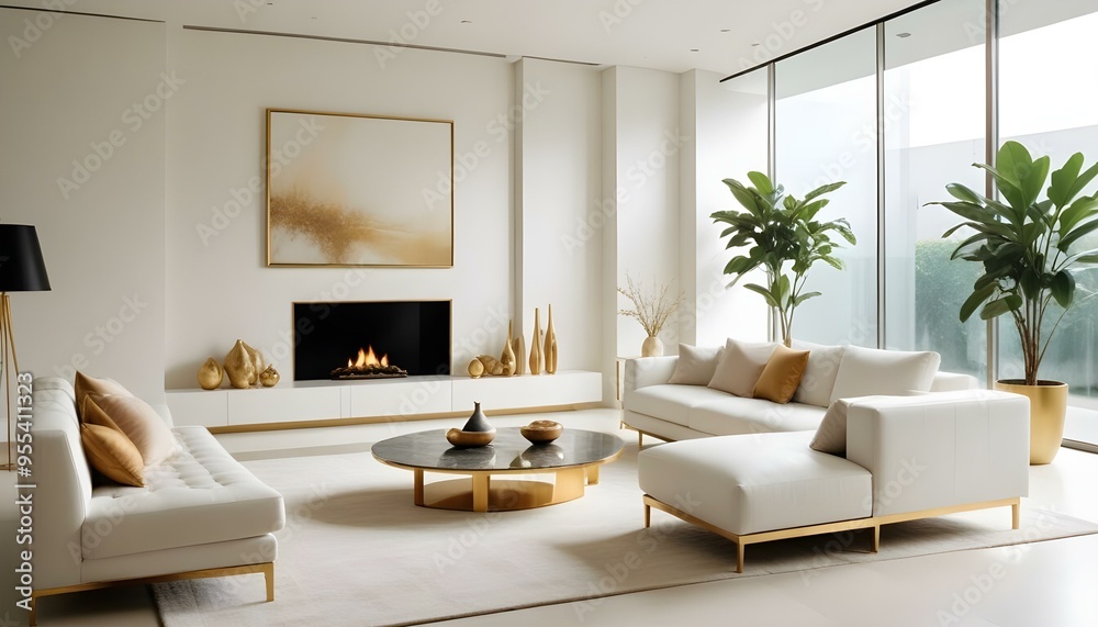 Photo interior modern design room 3d illustration Photo interior modern design room 3d illustration