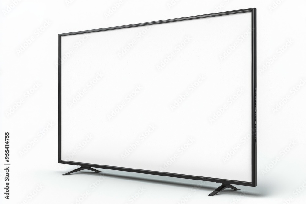TV screen mockup on isolated background created with Generative AI TV screen mockup on isolated background created with Generative AI