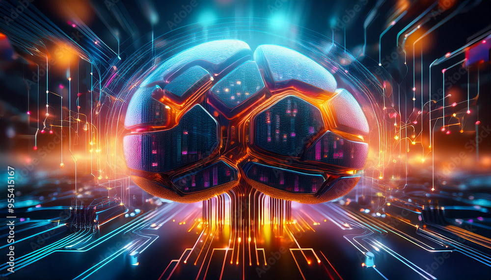 Advancing the Future: The Evolution of AI, Algorithms, and Machine Learning. Digital Brain For Technology data Programing