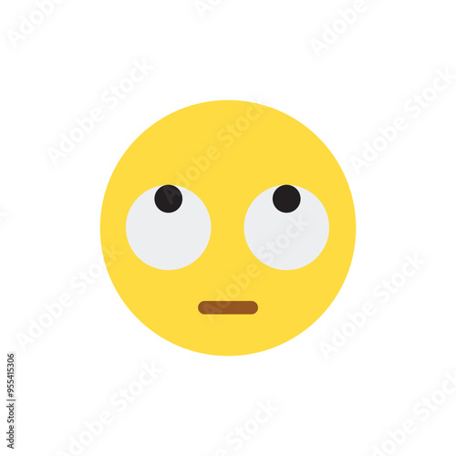 Face with Rolling Eyes emoji vector illustration symbol