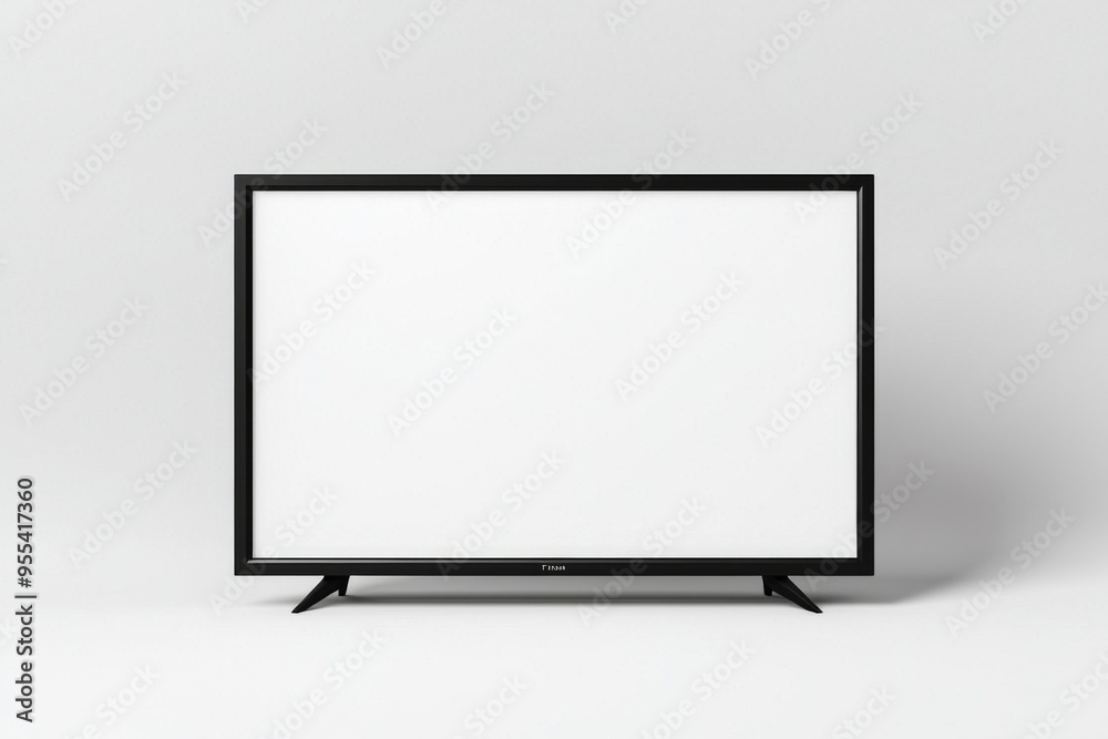 TV screen mockup on isolated background created with Generative AI TV screen mockup on isolated background created with Generative AI