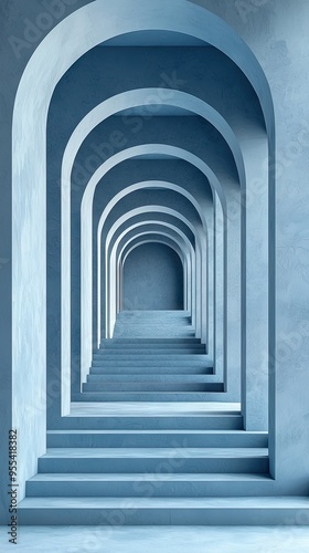blue podium with circles background