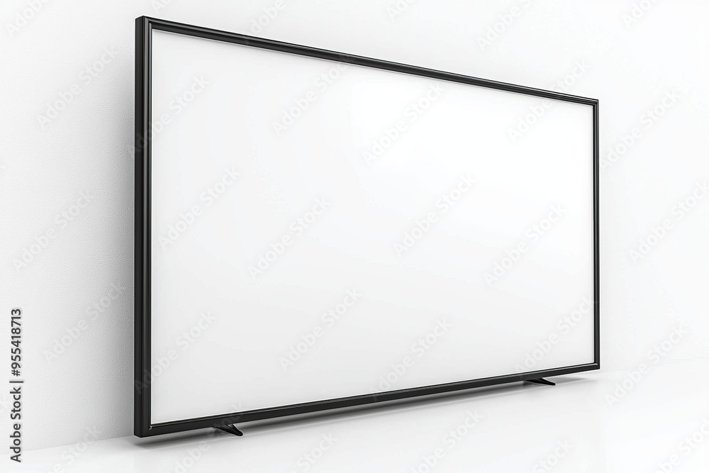 TV screen mockup on isolated background created with Generative AI TV screen mockup on isolated background created with Generative AI