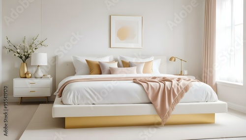 Photo interior modern design room 3d illustration