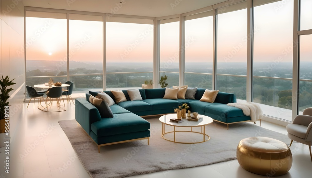 Photo interior modern design room 3d illustration Photo interior modern design room 3d illustration