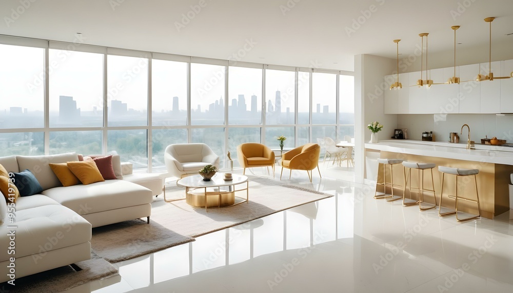 Photo interior modern design room 3d illustration