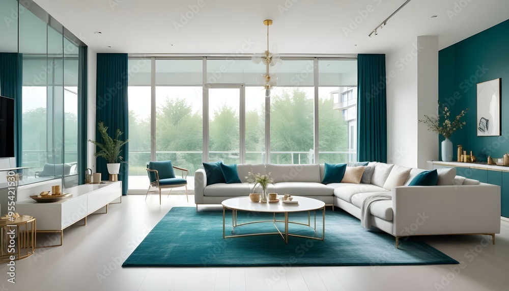 Photo interior modern design room 3d illustration
