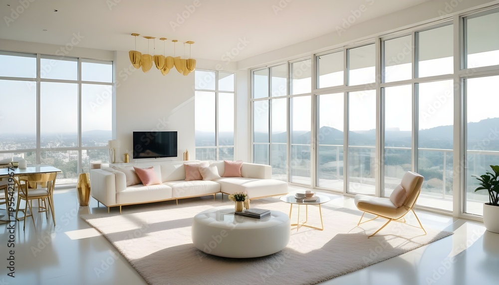 Photo interior modern design room 3d illustration Photo interior modern design room 3d illustration