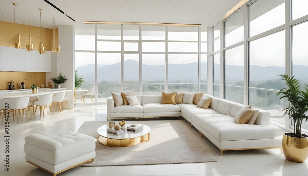 Photo interior modern design room 3d illustration Photo interior modern design room 3d illustration
