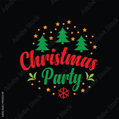 Christmas T-shirt Design Vector Graphic 