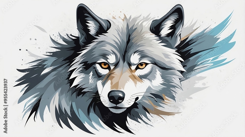 Fototapeta premium A vector illustration of wolf head ,perfect for logo 