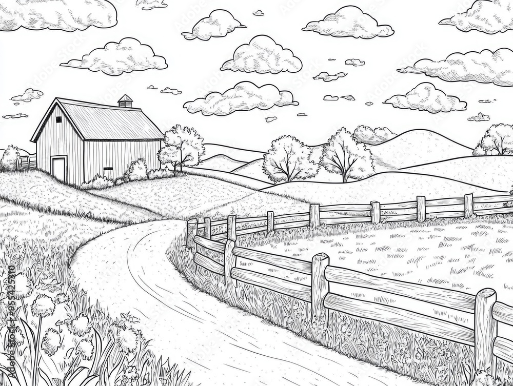 Fototapeta premium Peaceful Rural Scene