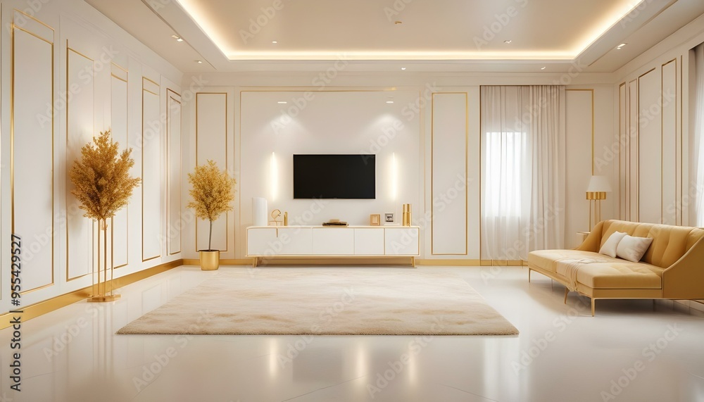 Photo interior modern design room 3d illustration Photo interior modern design room 3d illustration