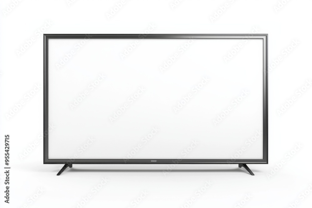 TV screen mockup on isolated background created with Generative AI TV screen mockup on isolated background created with Generative AI