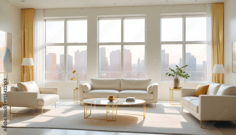 Photo interior modern design room 3d illustration