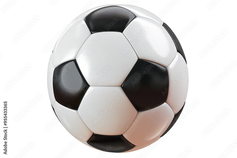 Fototapeta premium Soccer ball close-up on transparent background