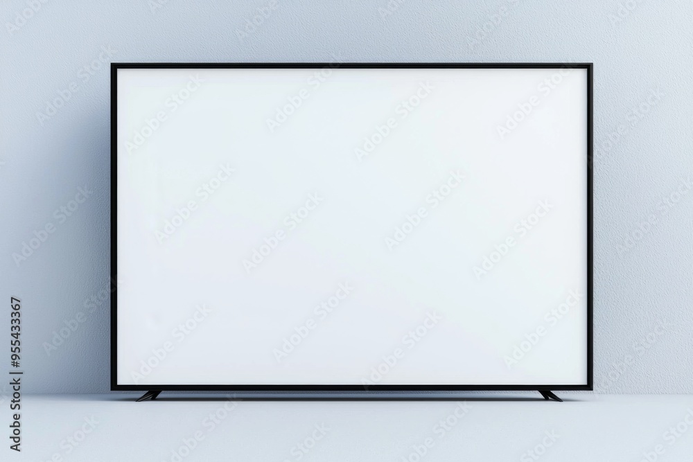 TV screen mockup on isolated background created with Generative AI TV screen mockup on isolated background created with Generative AI