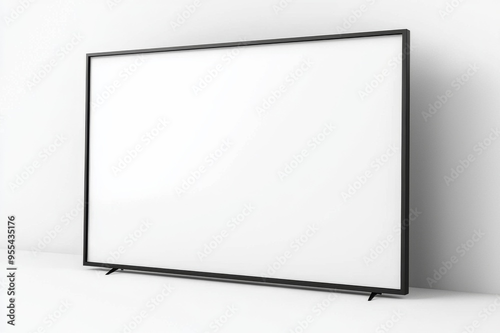 TV screen mockup on isolated background created with Generative AI TV screen mockup on isolated background created with Generative AI