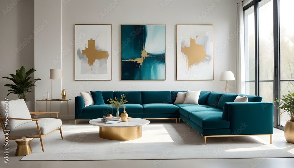 Photo interior modern design room 3d illustration Photo interior modern design room 3d illustration