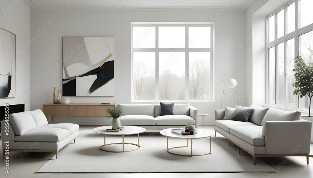 Photo interior modern design room 3d illustration Photo interior modern design room 3d illustration