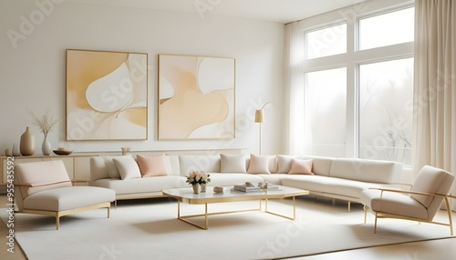 Photo interior modern design room 3d illustration