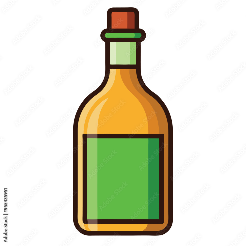 Minimalist Vinegar Bottle Vector Icon Design Minimalist Vinegar Bottle Vector Icon Design