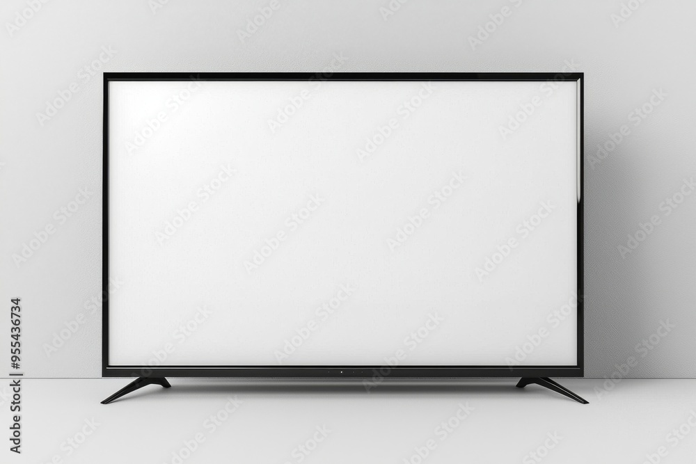 TV screen mockup on isolated background created with Generative AI TV screen mockup on isolated background created with Generative AI