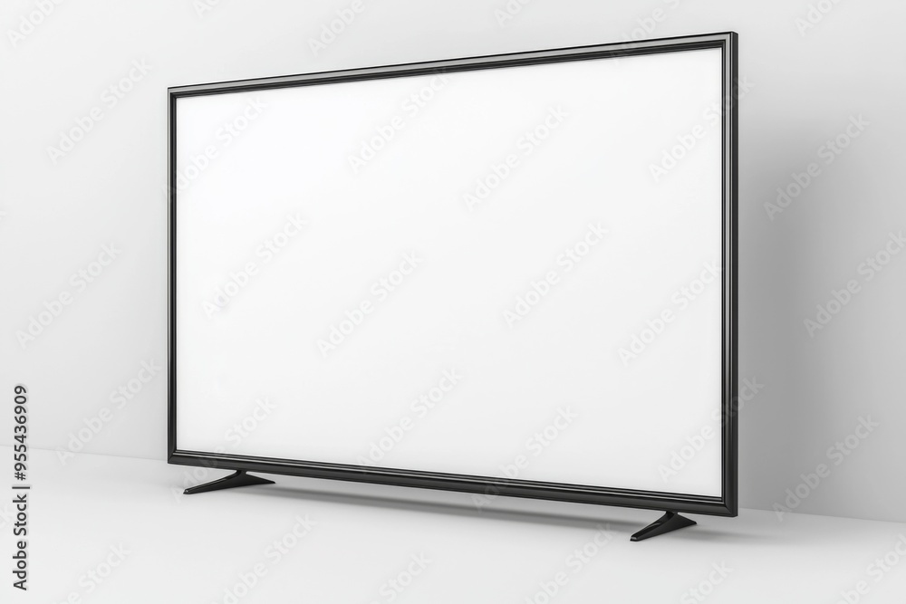 TV screen mockup on isolated background created with Generative AI TV screen mockup on isolated background created with Generative AI
