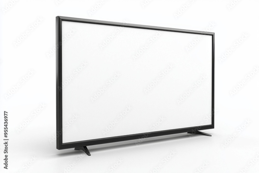 TV screen mockup on isolated background created with Generative AI TV screen mockup on isolated background created with Generative AI