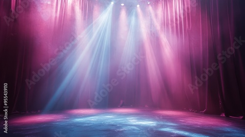 Captivating Theatrical Stage with Vibrant Lighting