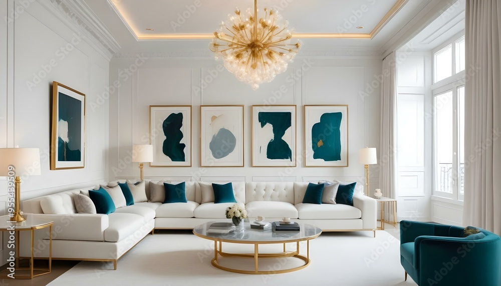 Photo interior modern design room 3d illustration Photo interior modern design room 3d illustration