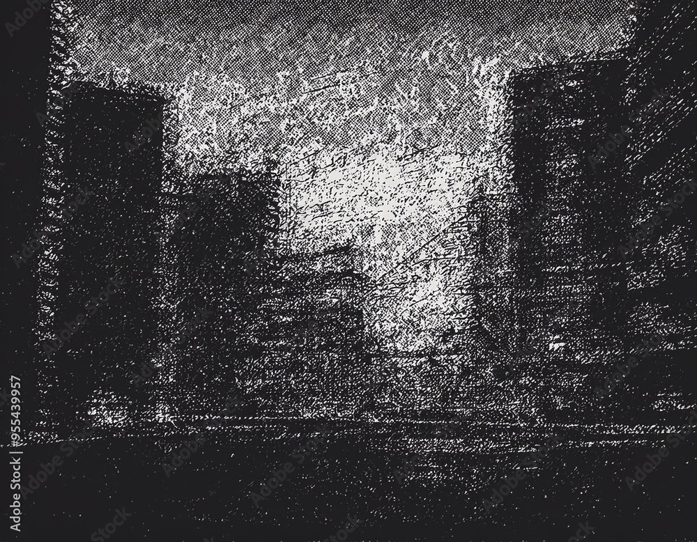 Obraz premium Gritty Urban Texture Abstract Rough Concrete Background with Distressed Industrial Dark City Vibe
