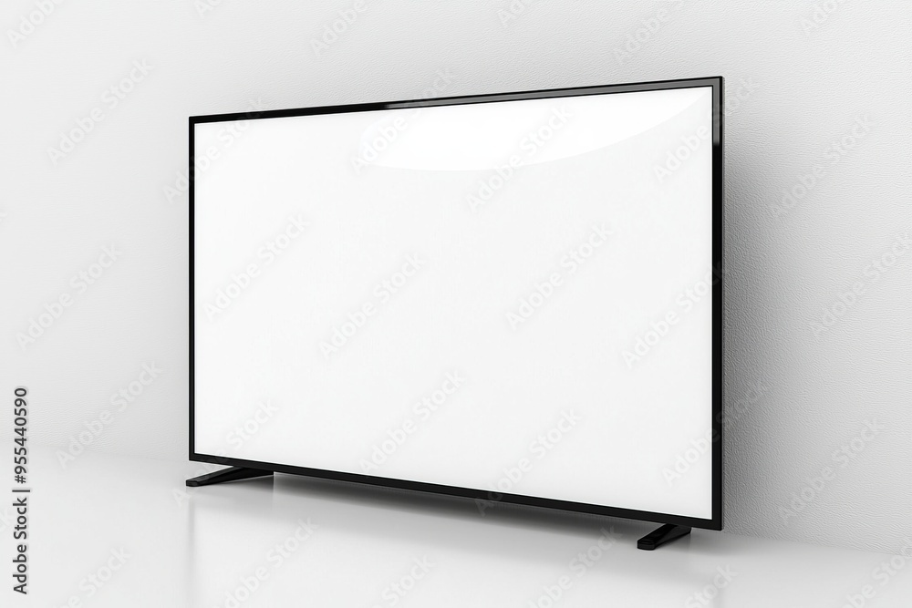 TV screen mockup on isolated background created with Generative AI