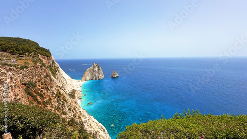 Unreal Aerial View of Zakynthos Island | Amazing Sea Water and Sailing Boats near Turtle Island, Greece