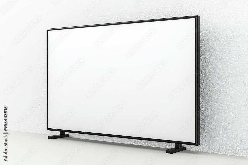 TV screen mockup on isolated background created with Generative AI TV screen mockup on isolated background created with Generative AI
