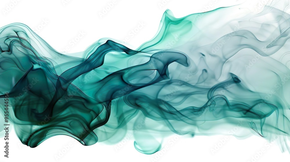 Fototapeta premium Curd ink in water, abstract shape, high resolution