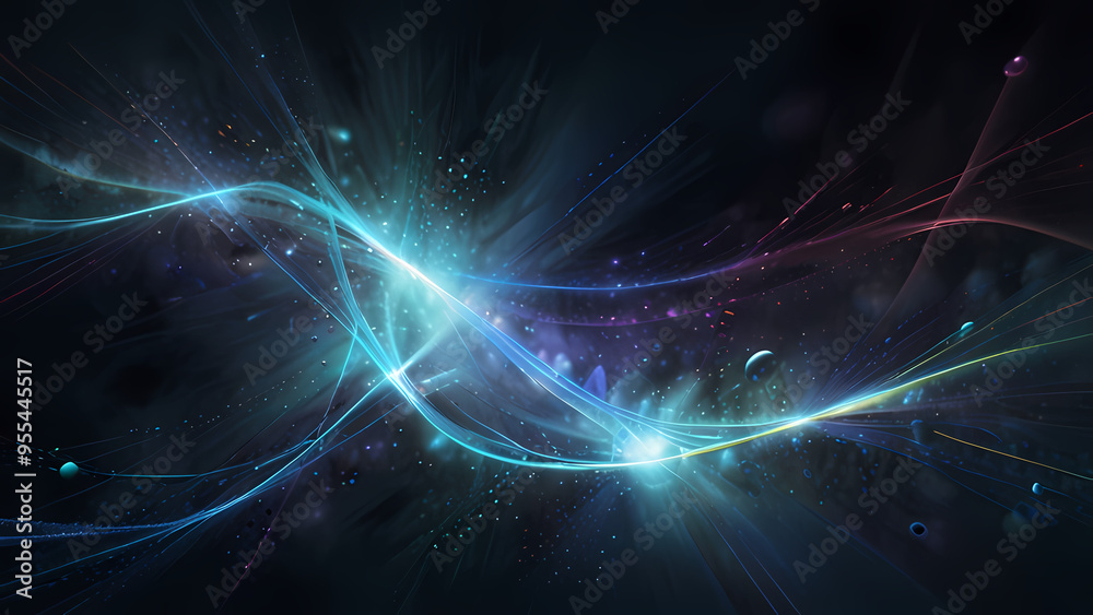 An ethereal abstract background illustrating the concept of ionization, with glowing negative and positive ions swirling in a misty atmosphere, connected by subtle lines of force An ethereal abstract background illustrating the concept of ionization, with glowing negative and positive ions swirling in a misty atmosphere, connected by subtle lines of force