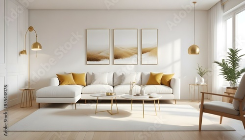 Photo interior modern design room 3d illustration