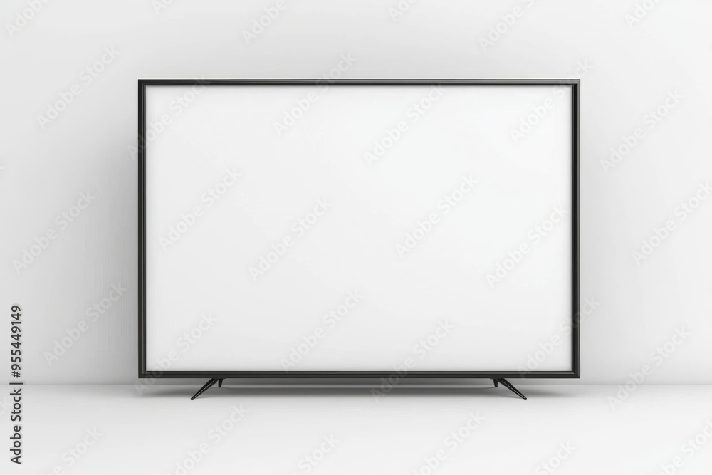 TV screen mockup on isolated background created with Generative AI TV screen mockup on isolated background created with Generative AI