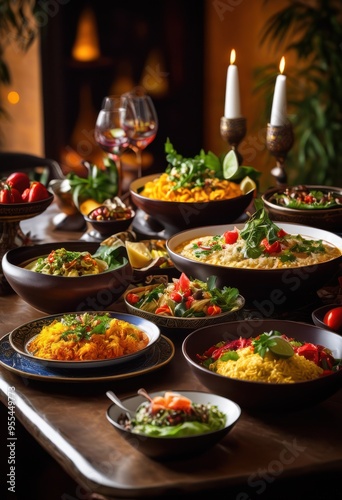 colorful diverse dishes featuring global flavors culinary experiences from world, appetizers, baked, buffet, chef, chefs, cuisine, desserts, dining