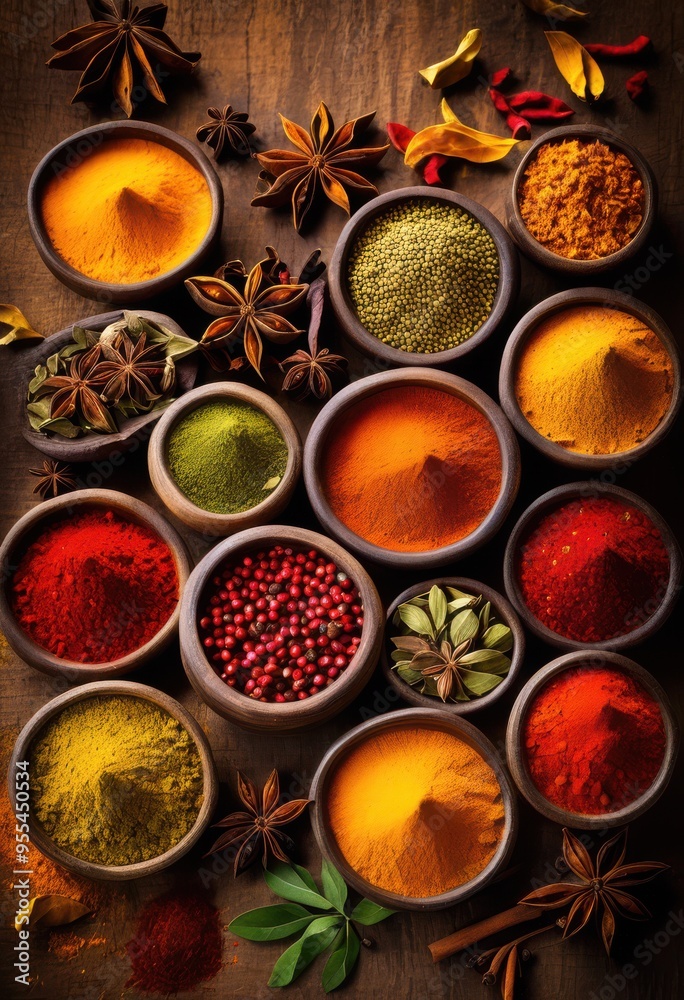 vibrant spices displayed various textures featuring rich hues diverse arrangements culinary inspiration, herbs, colors, variety, food, kitchen, aromatic vibrant spices displayed various textures featuring rich hues diverse arrangements culinary inspiration, herbs, colors, variety, food, kitchen, aromatic