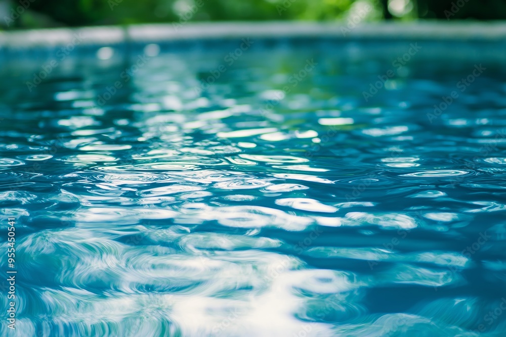 Obraz premium A tranquil scene of rippling blue water reflecting bright light, evoking peace and serenity in nature.