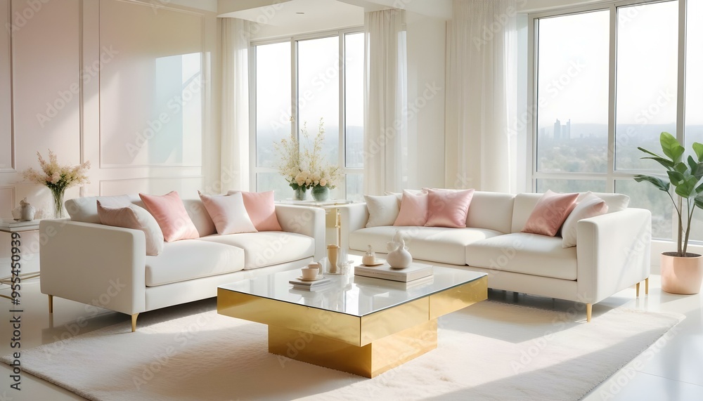 Photo interior modern design room 3d illustration Photo interior modern design room 3d illustration